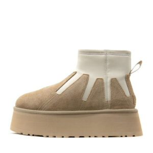 Ugg Australia Classic Mini Dipper Suede Γυναικεία Μποτάκια με Πλατφόρμα Μπεζ